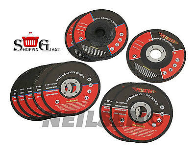 10Pc 115mm Cutting & Grinding Disc Set Assorted Metal Stone Quality Kit CT1188