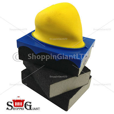 3Pc 100x70mm Hand PU PP Sanding Sponge Block Set Sanders Quality Tool Kit CT3643