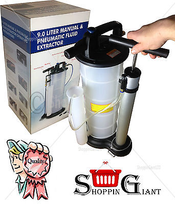 9L Pnuematic Manual Brake Gear Fluid Suction Oil Extractor Pump Car Truck CT2365