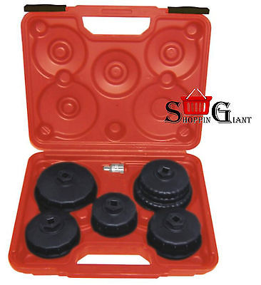 6PC Neilsen 3/8" Inch Oil Filter Cup Removal Cups Wrench Set Tool Kit CT3606