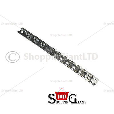 3/8" inch 10 Pieces Socket Shallow Multi-Coloured Socket and Socket Rail CT0907