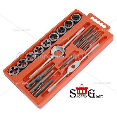 20Pc Tap Die Set M3 M12 Metric Steel Wrench Garage Quality DIY Hand Tool CT1425
