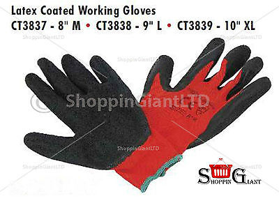 9" Latex Coated Work Glove L Working Gloves Textured Garden Builders Kit CT3838 Cannon Tools