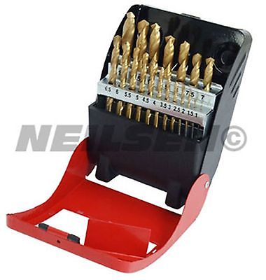 19pc HSS Drill Set 118 degree split point Titanium Nitride coating CT1813