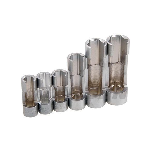 6pcs 3/8" & 1/2" Slotted Special Socket Set Universal Drive Kit Bent Pipe CT4484