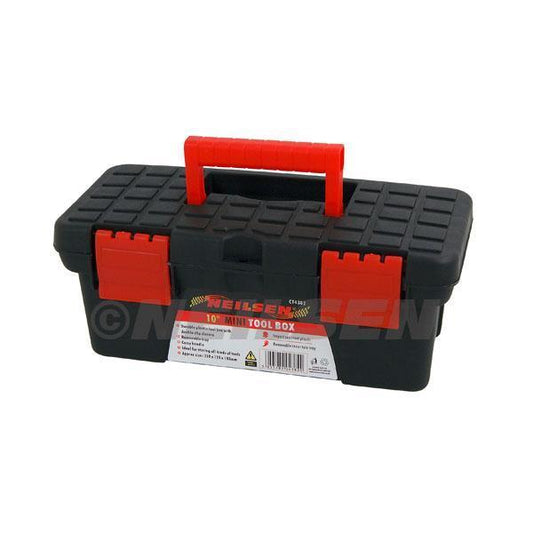 10 Inch Mini Tool Box Organiser Garage Plastic Tray Removable Storage DIY CT4382