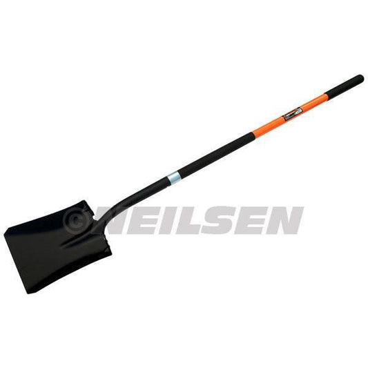 Shovel With Fiberglass Long Handle Heavy Duty Carbon Steel Square Point CT4182 Neilsen