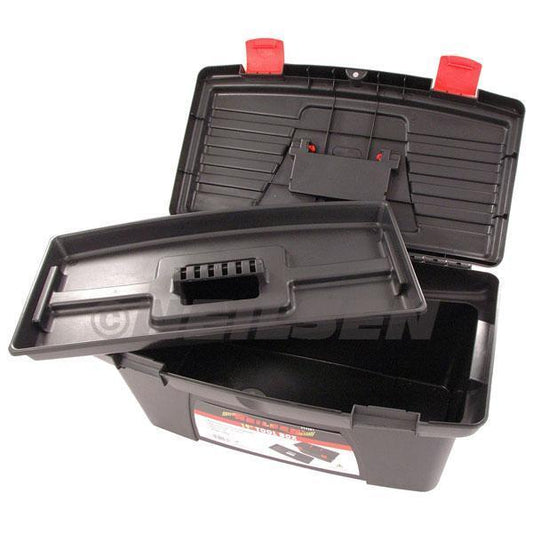 19" Inch Tool Box Storage Heavy Duty High Capactiy Reinforced Plastic Pro CT4381