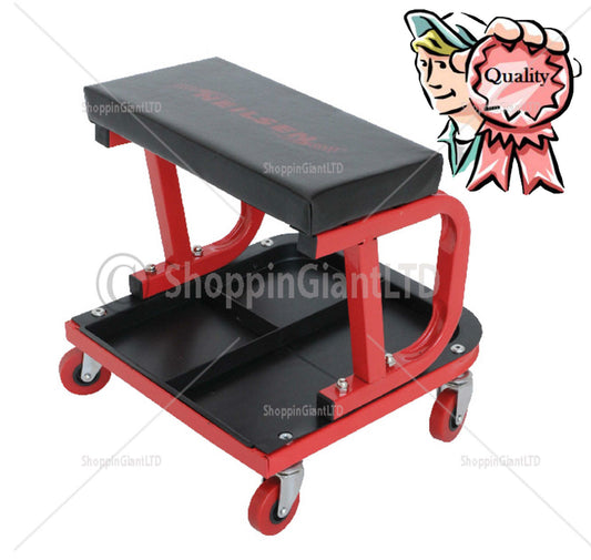 Garage Work Seat Mechanic Creeper Stool Adjustable Swivel Workshop Chair CT1305