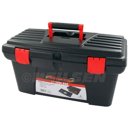 19" Inch Tool Box Storage Heavy Duty High Capactiy Reinforced Plastic Pro CT4381