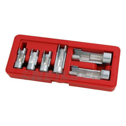 6pcs 3/8" & 1/2" Slotted Special Socket Set Universal Drive Kit Bent Pipe CT4484