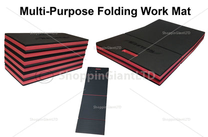 3 in 1 Folding Garage Mechanics Eva Foam Work Mat Water & Oil Resistant CT3989