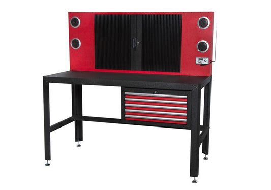 5 Drawers Tool Table with Radio 61 Inch Workbench  SD Port Bluetooth USB CT4452 Neilsen