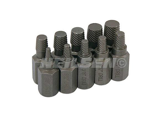 10Pc 1/8"-13/32" Multi Spline Screw Extractor Set Garage Quality Tools CT1089